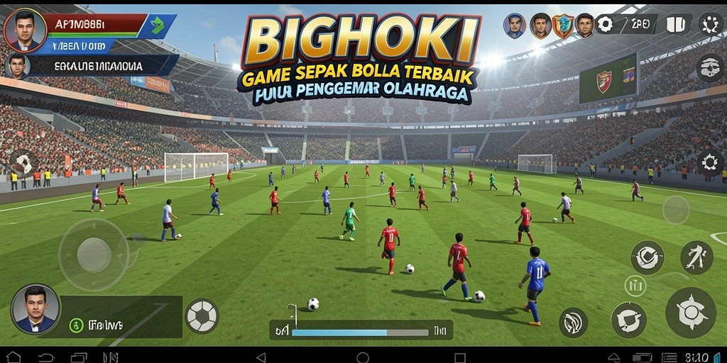 Gameplay BIGHOKI yang menarik dan seru dalam pertandingan sepak bola.