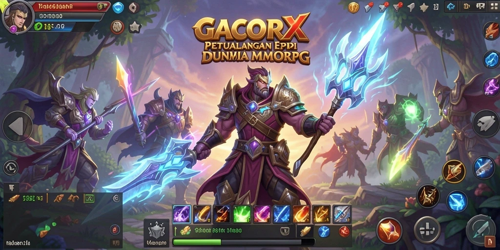 Menampilkan aksi pertempuran seru di dunia GACORX.