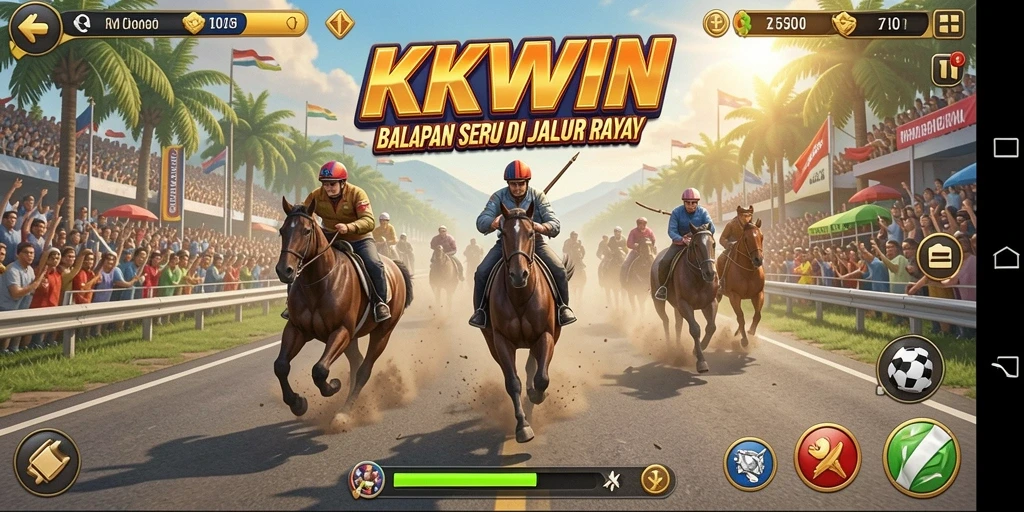 Screenshot gameplay menampilkan balapan cepat di lintasan dengan mobil berkecepatan tinggi.