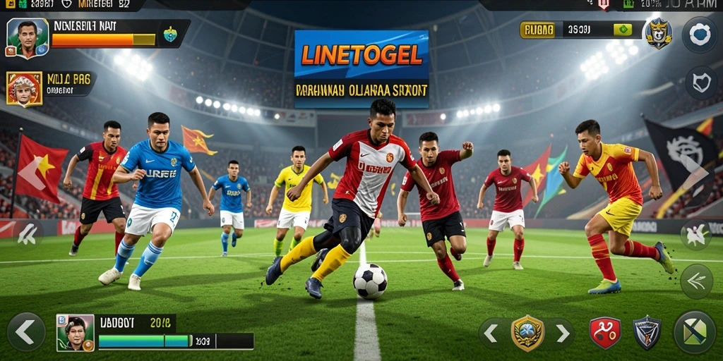 Tampilan permainan olahraga yang menantang dan seru di LINETOGEL.