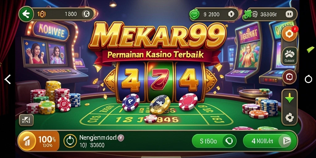 Gameplay seru MEKAR99 dengan berbagai pilihan permainan Kasino.