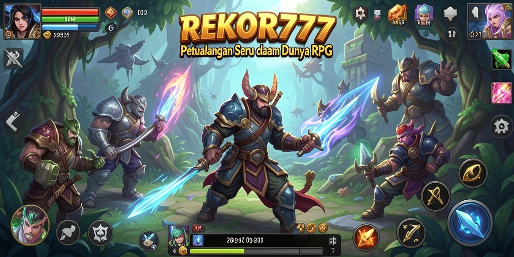 Screenshot gameplay utama REKOR777 yang menampilkan aksi seru di dunia RPG.