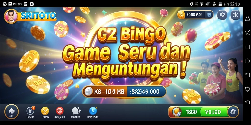 Screenshot gameplay SRITOTO menampilkan keseruan bermain Bingo.