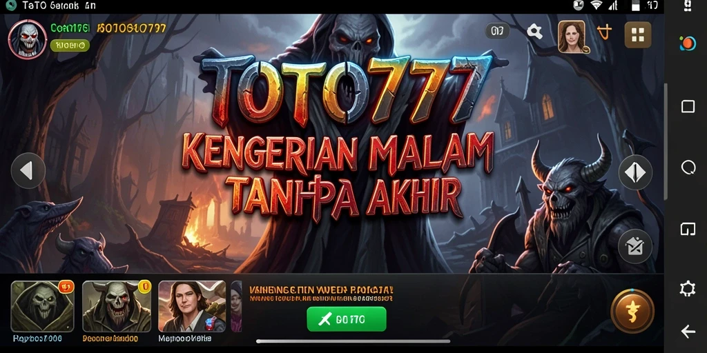 Tampilan gameplay TOTO777 menampilkan suasana mencekam yang bikin bulu kuduk merinding.